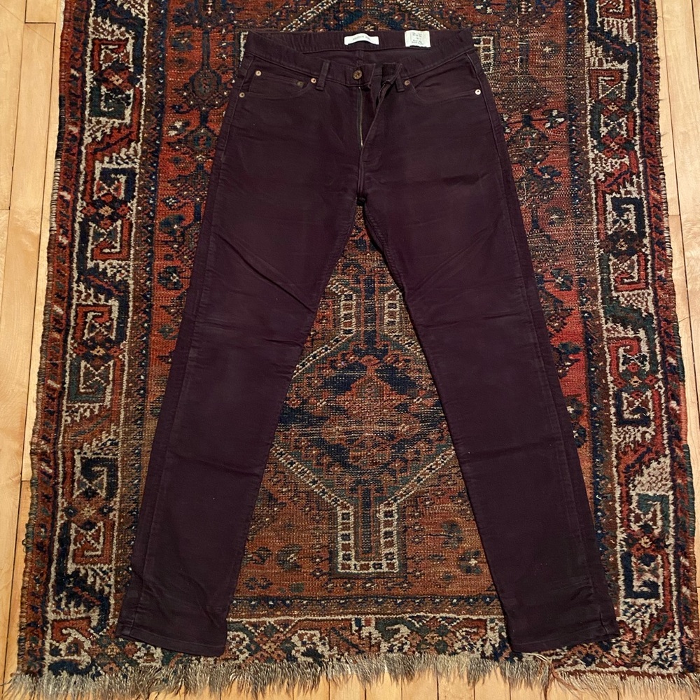 Billy Reid Moleskin Jean in Black Walnut, 32